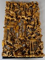 Chinees verguld houtsnijwerk (40 cm op 60 cm), Ophalen