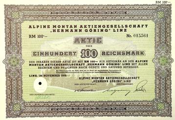 Alpine Montan AG "Hermann Göring" 1939 beschikbaar voor biedingen