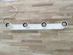 Plafondlamp met 4 spots, wit + 4 lampen Ikea NYMÅNE, Ophalen, Gebruikt, Metaal