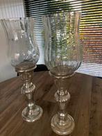 Kandelaars riviera maison zilverkleurig, Huis en Inrichting, Ophalen, Zo goed als nieuw