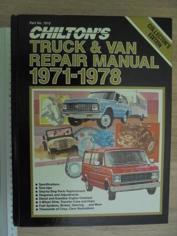 CHILTON Truck & Van Repair Manual 1971 - 1978. beschikbaar voor biedingen