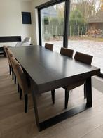 African Oak dining table, Ophalen, Gebruikt, 100 tot 150 cm, Eikenhout