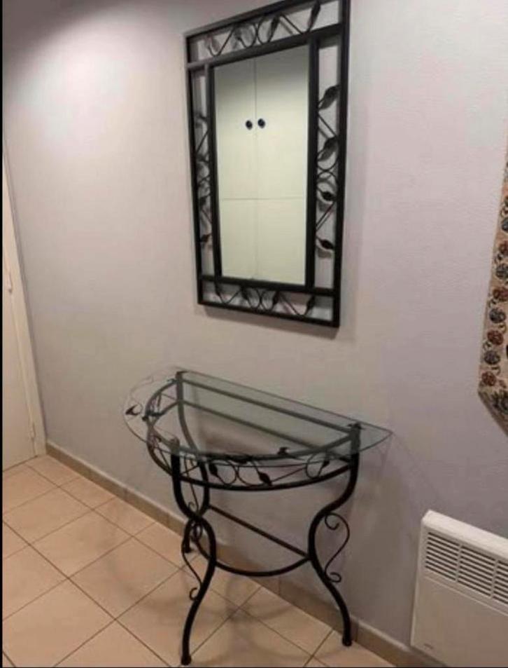 Tafel en spiegels, Maison & Meubles, Accessoires pour la Maison | Miroirs, Comme neuf, Enlèvement