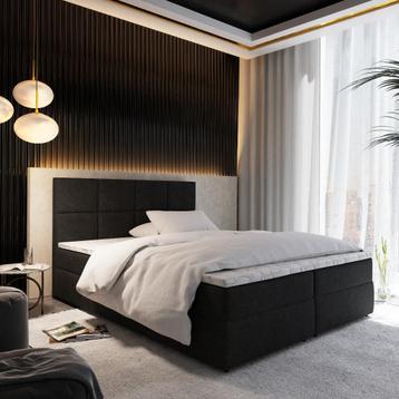 ACTIE Opberg Boxspring 200 x 220 Zwart/Antraciet - Levi beschikbaar voor biedingen
