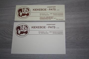 set v 2 Originele visite kaartjes , Kiekeboe-Pats poppenspel