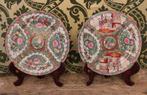2 X Canton Famille Rose - Porselein - Qianlong - China - 1, Ophalen of Verzenden