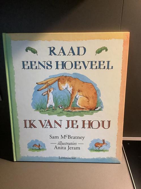 Voorleesboek raad eens hoeveel ik van je hou Sam Mc Britney, Boeken, Kinderboeken | Kleuters, Zo goed als nieuw, Jongen of Meisje