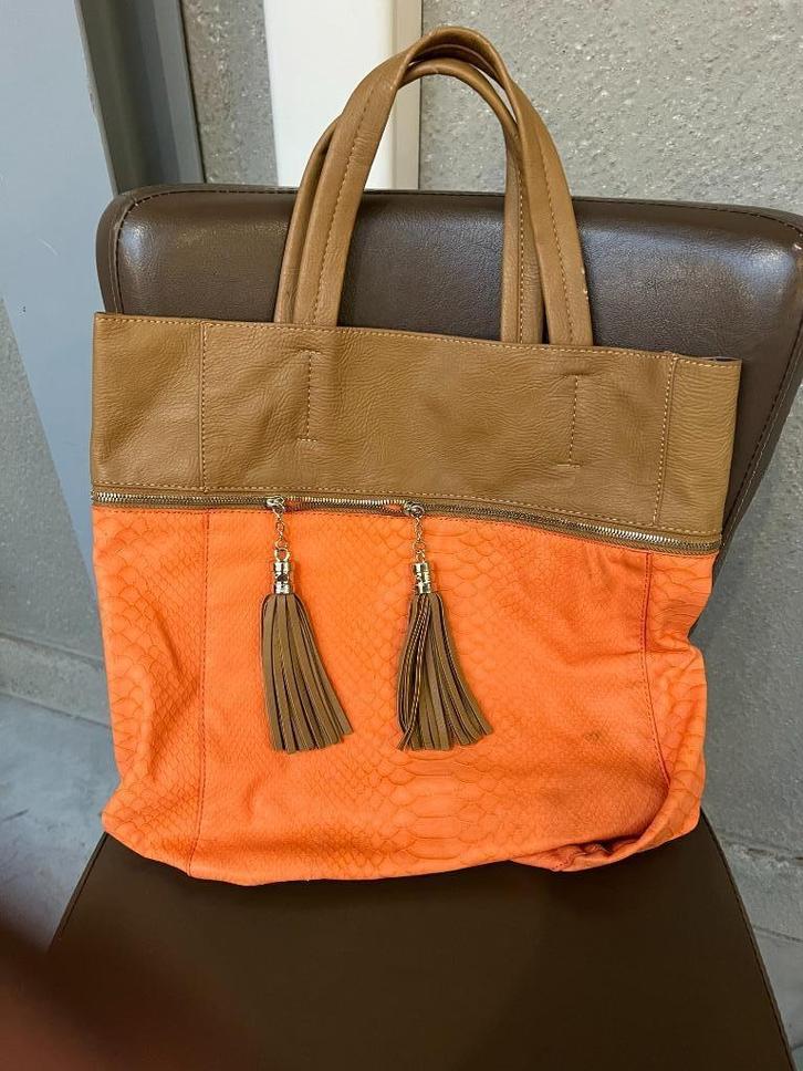 vimoda 40/45, Handtassen en Accessoires, Tassen | Damestassen, Gebruikt, Handtas, Oranje, Ophalen of Verzenden