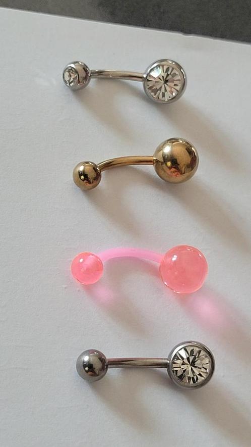 Navelpiercing naar keuze (nieuw), Handtassen en Accessoires, Piercings, Nieuw, Navelpiercing, Staal, Met strass, Ophalen of Verzenden