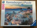 Puzzel Ravensburger 1000 stukjes Avond in Santorini, 500 à 1500 pièces, Puzzle, Utilisé, Enlèvement ou Envoi