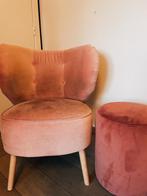Roze zetel (IKEA) met Poef (La Redoute), Ophalen, Zo goed als nieuw