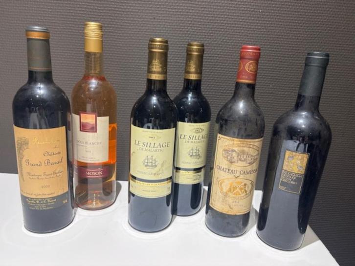 6 flessen wijn, Verzamelen, Wijnen, Nieuw, Rode wijn, Frankrijk, Vol, Ophalen