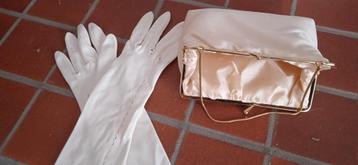 sac à main + gants longs (30 cm)
