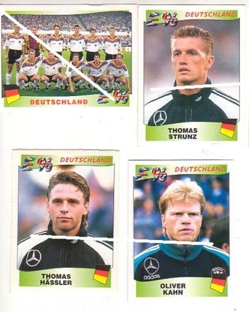 Panini/Europe - Europe '96/Allemagne/4 autocollants, Collections, Articles de Sport & Football, Utilisé, Affiche, Image ou Autocollant