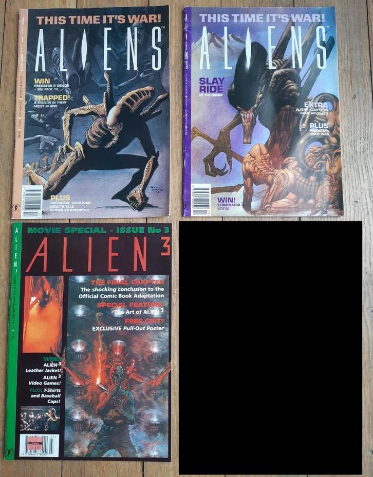 3 Engelse tijdschriften/comics Aliens & Alien 3 vintage 1992, Boeken, Strips | Comics, Gelezen, Eén comic, Amerika, Ophalen of Verzenden