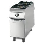 Cuisinière à gaz professionnelle sur coffre avec porte avec, Elektronische apparatuur, Fornuizen, Minder dan 45 cm, Nieuw, 3 kookzones of minder