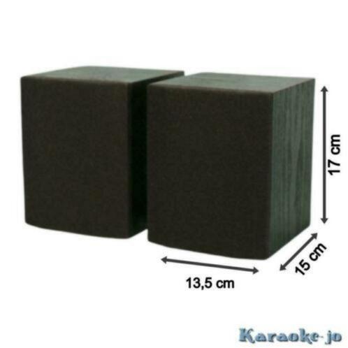 TCM-Black Stereo 2-weg speaker set 2x 20 watt OPRUIMING!, Audio, Tv en Foto, Luidsprekerboxen, Nieuw, Front, Rear of Stereo speakers