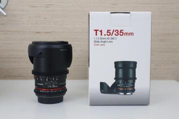 Samyang 35mm T1.5 Cine lens (Canon EF) beschikbaar voor biedingen