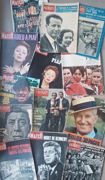 13 vintage magazines // 1963 - 1972// Piaf/Brel/Kennedy/Pele beschikbaar voor biedingen