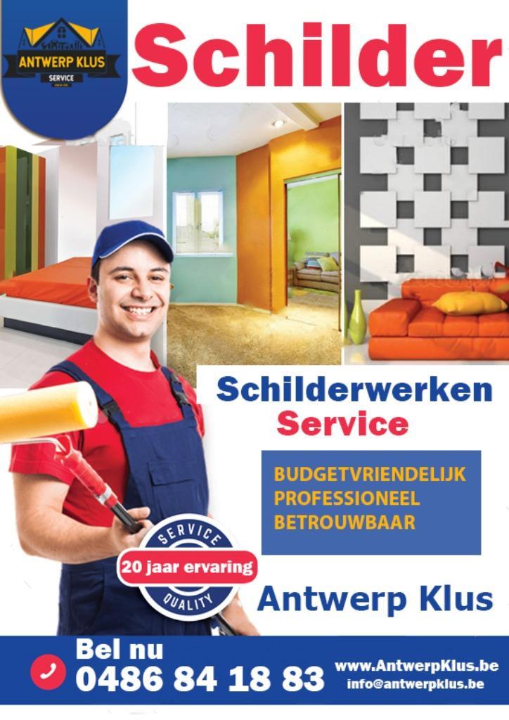 Schilder Antwerpen - Schilderwerken 0486841883, Doe-het-zelf en Bouw, Overige Doe-Het-Zelf en Bouw, Verzenden
