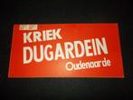 Kriek Dugardein - Oudenaarde - karton reclame - 34,5x17cm, Overige merken, Reclamebord, Plaat of Schild, Gebruikt, Ophalen of Verzenden