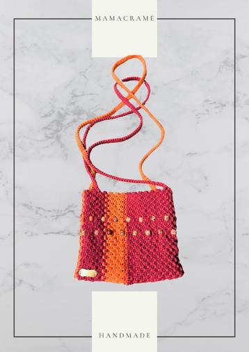 Handgemaakt macramé tasje beschikbaar voor biedingen