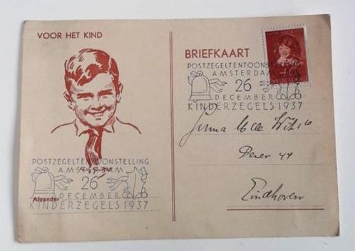 Gele briefkaart "Voor het kind", Postzegels en Munten, Brieven en Enveloppen | België, Briefkaart, Ophalen of Verzenden