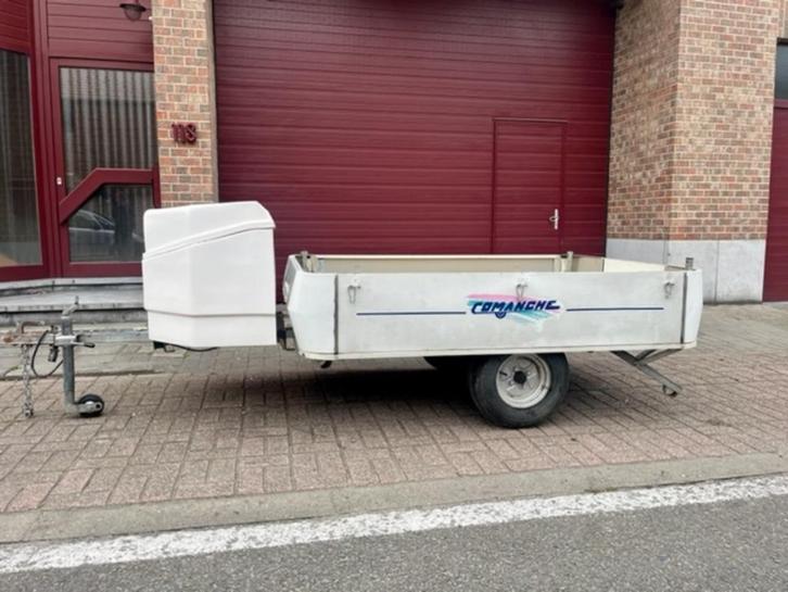 MOOIE AANHANGER MET GROTE OPBERGBOX VOOR MOTOREN, Auto diversen, Aanhangers en Bagagewagens, Gebruikt, Ophalen of Verzenden