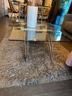 Salontafel in glas, Huis en Inrichting, Tafels | Salontafels, Ophalen, Zo goed als nieuw, Glas