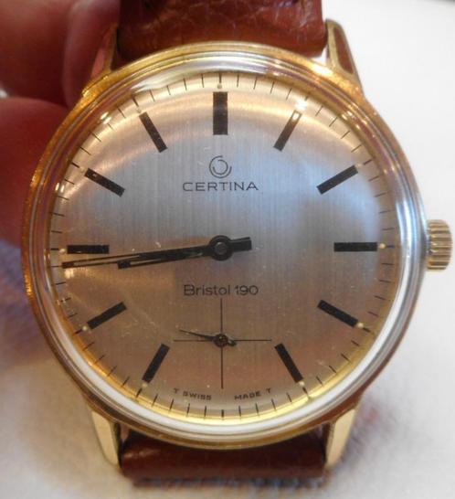 94) Certina Bristol 190 mécanique vintage, calibre Certina 2, Handtassen en Accessoires, Edelstenen, Gebruikt, Ophalen of Verzenden