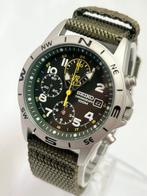 Seiko Chronograph SND377R Militair groen, Ophalen, Seiko, Polshorloge, Nieuw