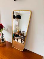 Vintage asymmetrische wandspiegel messing, Huis en Inrichting, Woonaccessoires | Spiegels, Ophalen, Minder dan 50 cm, 100 tot 150 cm