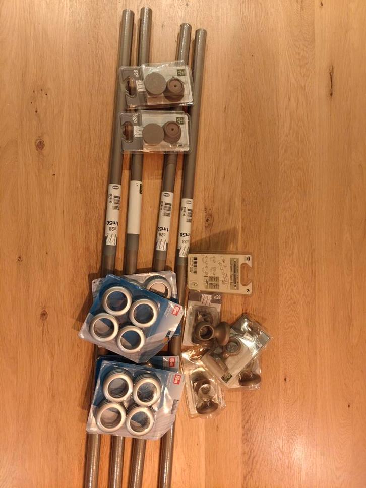 Houten gordijnroede taupe – nieuw in verpakking, Antiquités & Art, Art | Autres Art, Enlèvement