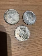 3 zilveren Belgische 1-Frank munten, Zilver, Ophalen of Verzenden, België, Losse munt