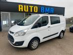 Ford Transit Custom 2.2TD Double Cabine ** 7000€ netto **, Auto's, Bestelwagens en Lichte vracht, Euro 5, Stof, Wit, Bedrijf