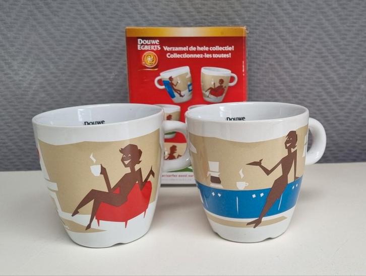 ️Duo de Tasses Vintage Douwe Egberts Collection "Silhouette, Huis en Inrichting, Keuken | Servies, Nieuw, Kop(pen) en/of Schotel(s)