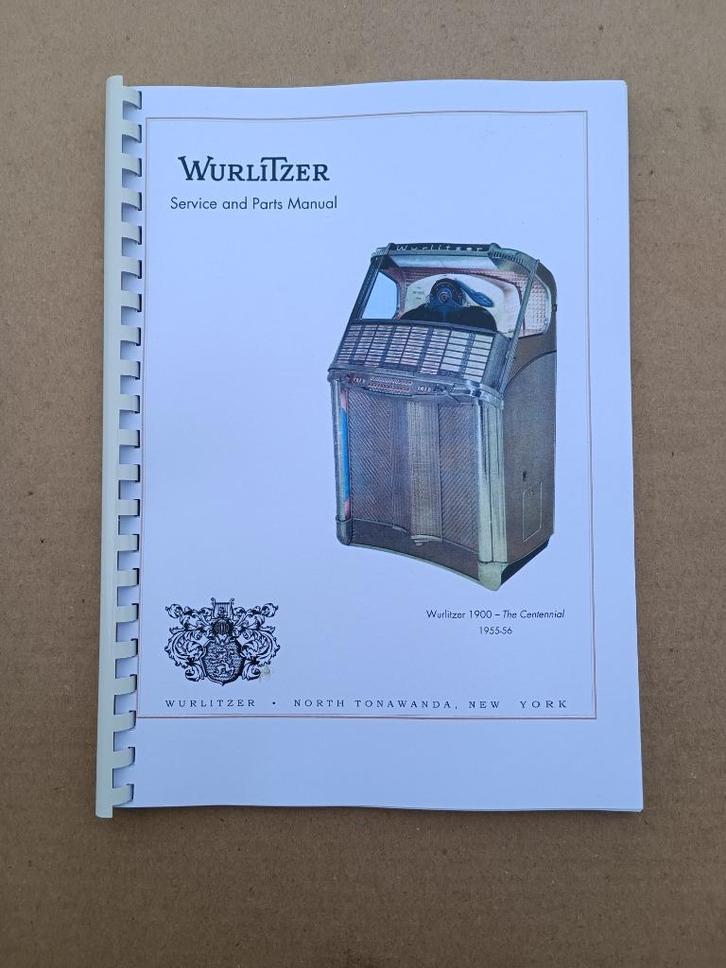 Service Manual: Wurlitzer 1900 (1956) jukebox Nieuw !!!, Verzamelen, Automaten | Jukeboxen, Wurlitzer, Verzenden