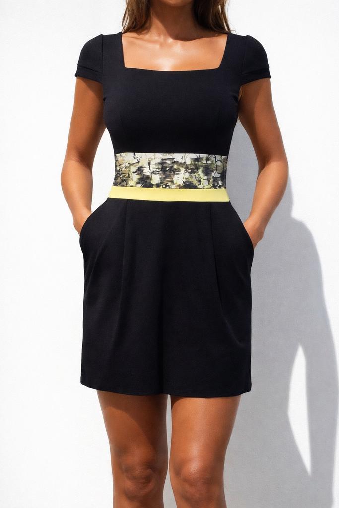 Karen Millen – Zwarte jurk – Maat 38, Kleding | Dames, Jurken, Zo goed als nieuw, Maat 38/40 (M), Zwart, Boven de knie, Ophalen of Verzenden