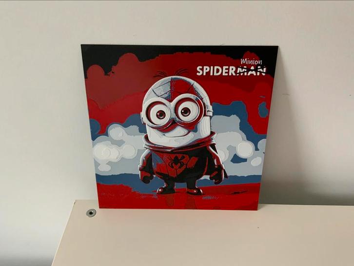 Minion als Spiderman – Unieke 3D Wall Art (20x20 cm), Huis en Inrichting, Woonaccessoires | Wanddecoraties, Nieuw, Ophalen
