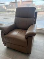 Zetel : Eenzit, Ophalen, Minder dan 75 cm, Leer, 75 tot 100 cm