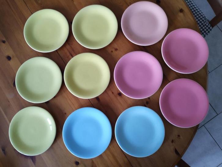 11 BOCH dessertbordjes - pastel, Antiek en Kunst, Antiek | Keramiek en Aardewerk, Ophalen of Verzenden