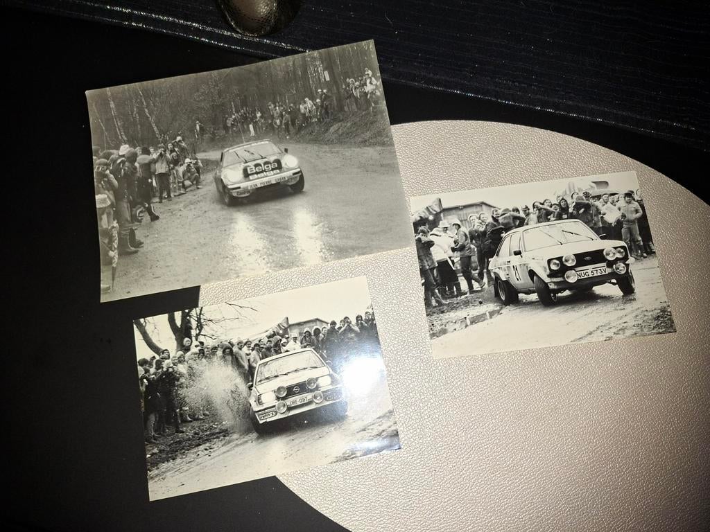 Lot de 3 photographies rallye voiture années 70/80, Collections, Enlèvement ou Envoi, Comme neuf