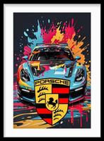 Poster Porsche GT3 Art, Verzamelen, Rechthoekig Staand, Deurposter of groter, Ophalen of Verzenden, Zo goed als nieuw