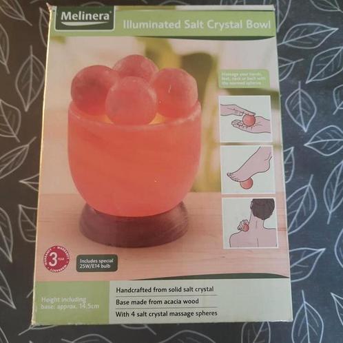 ZOUTKRISTALLAMP met MASSAGEBOLLEN *NEW*, Huis en Inrichting, Woonaccessoires | Overige, Nieuw, Ophalen