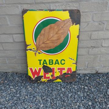 Plaque émaillée tabac Welta, Enlèvement ou Envoi