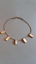 Collier ras de cou queue de rat 5 plaquettes skalli paris, Handtassen en Accessoires, Kettingen, Ophalen of Verzenden, Gebruikt
