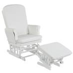 Quax Childhome Gliding Chair Rond Beuk  + voetenbank wit, Kinderen en Baby's, Overige typen, Gebruikt, Ophalen