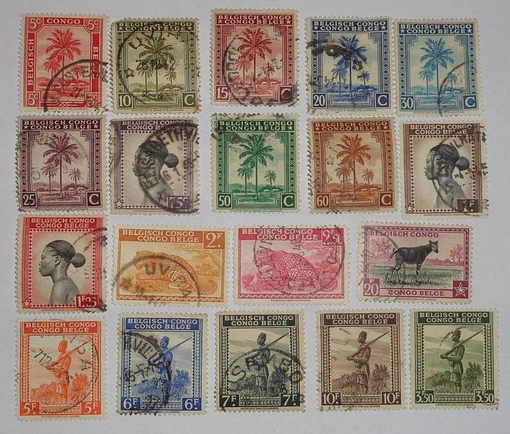 postzegels Belgisch Congo/Congo Belge, Postzegels en Munten, Postzegels | Afrika, Gestempeld, Overige landen, Ophalen of Verzenden