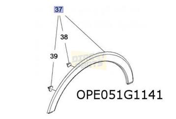 Opel Crossland X (6/17-1/21) wielkuiplijst voorscherm Links  beschikbaar voor biedingen