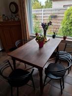 Antieke eettafel in massief hout., Huis en Inrichting, Tafels | Eettafels, Ophalen, Zo goed als nieuw